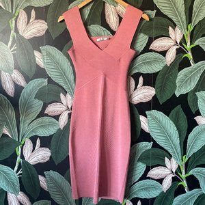 T by Alexander Wang Pink Bandage Bodycon Dress